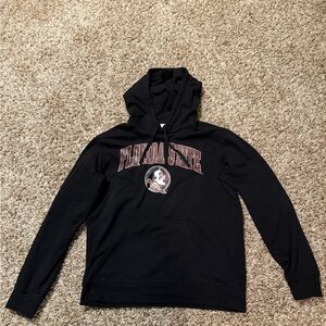 Fanatics Black Florida State Crewneck Hoodie with Garnet Logo